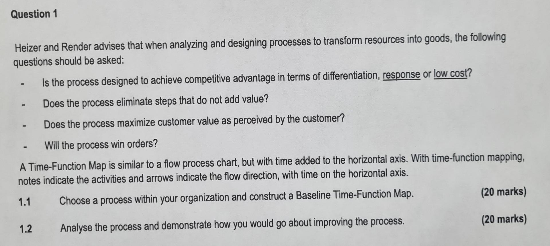 1.2 Analyse the process and demonstrate how you
