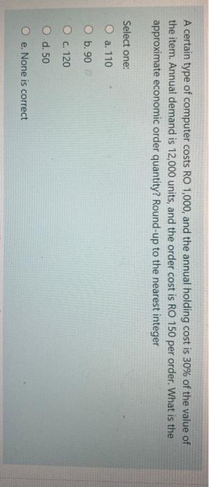 A certain type of computer costs RO 1,000, and