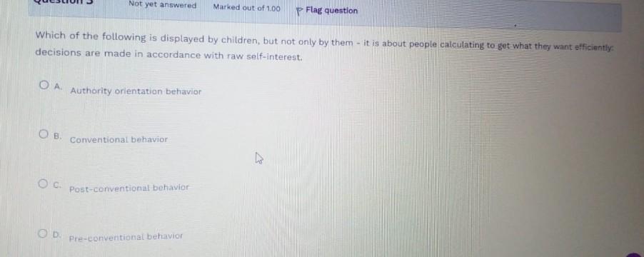 Which of the following is displayed by children,