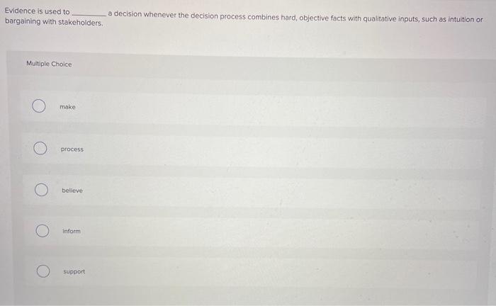 please answer soon Evidence is used to bargaining