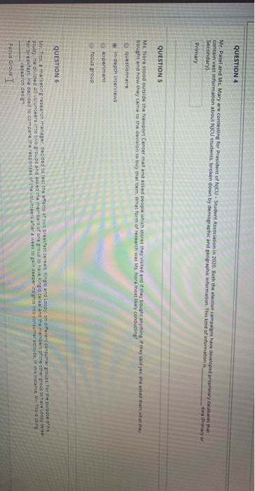 QUESTION 4 Mr. Patel and Ms. Mary are contesting