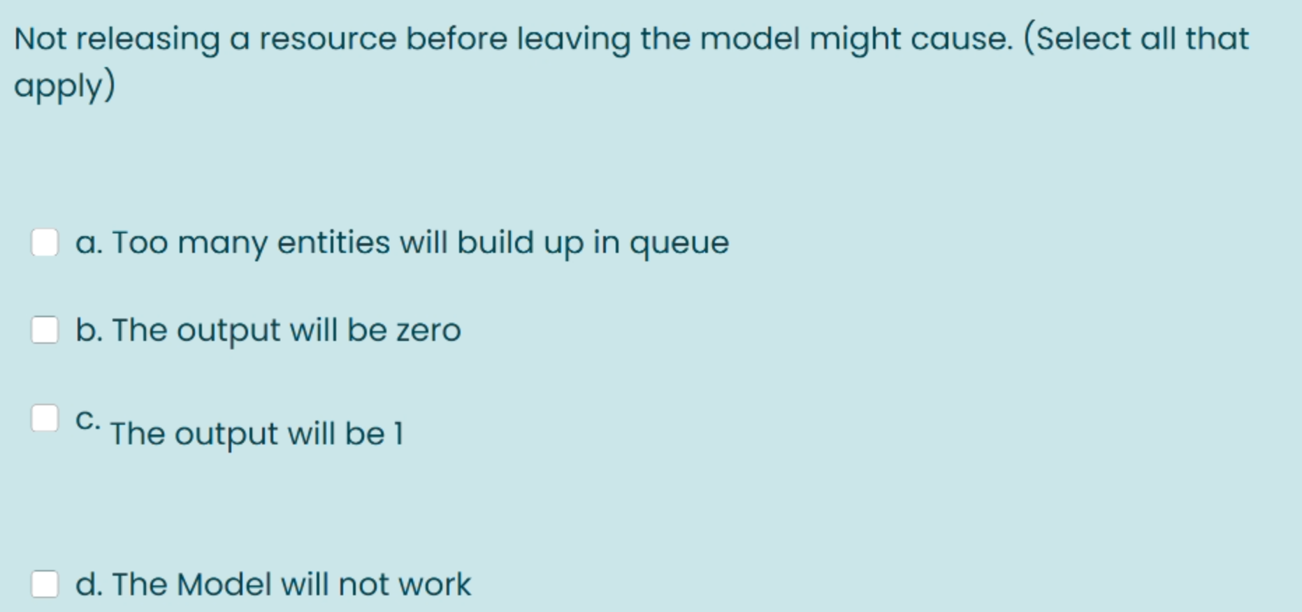 please explain in detail Not releasing a resource