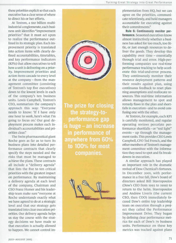 Please read the article about strategy and