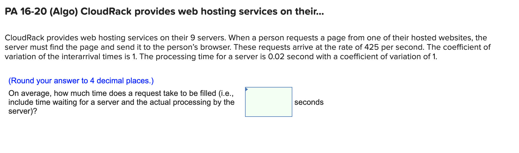 PA 16-20 (Algo) CloudRack provides web hosting