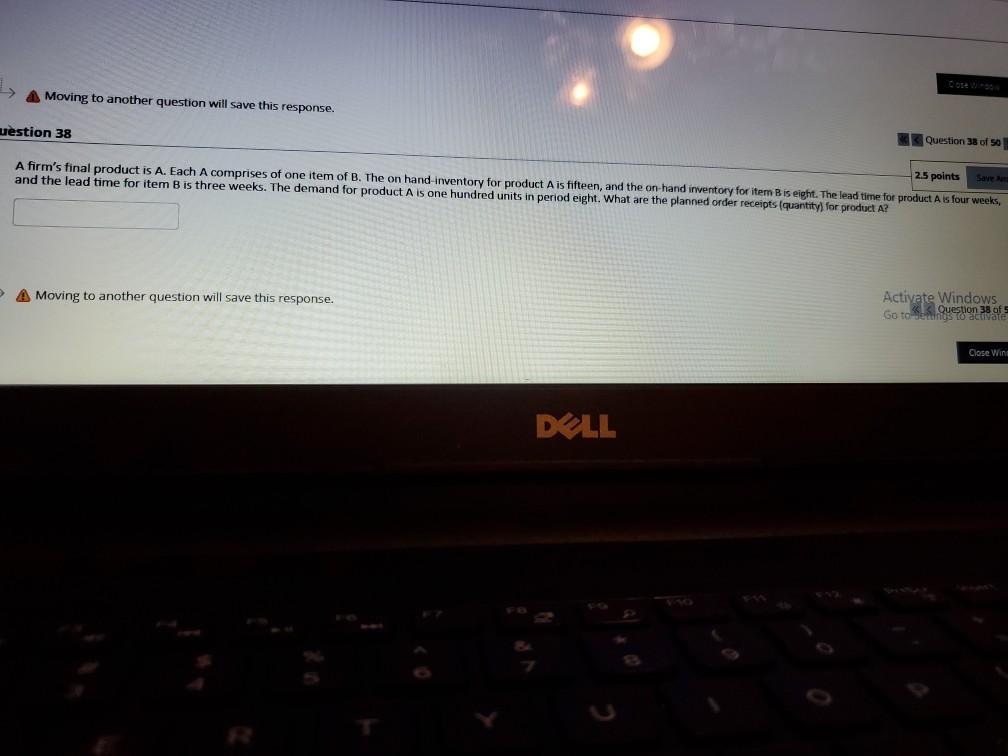 A Moving to another question will save this