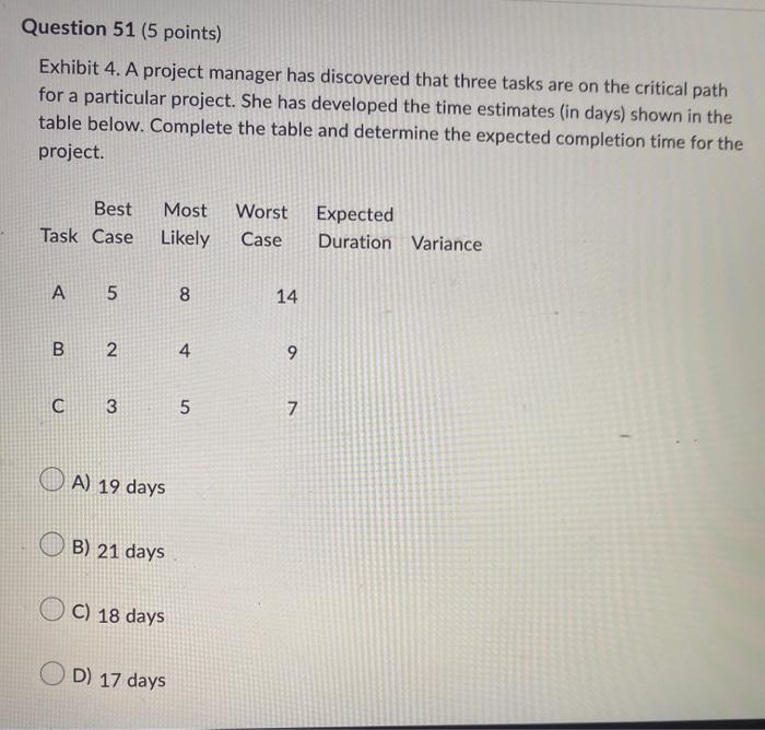 URGENT HELP PLEASE Answer all please Exhibit 4. A