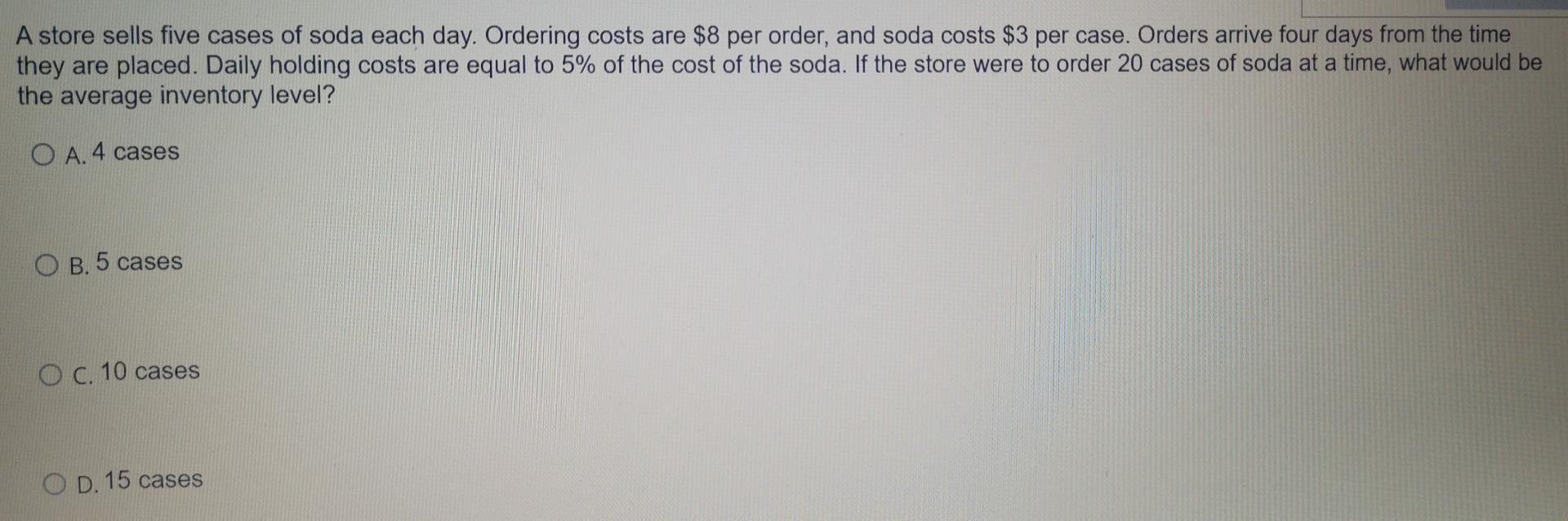The economic production quantity (EPQ), produced