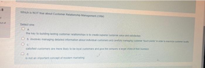 8 ad out of Which is NOT true about Customer