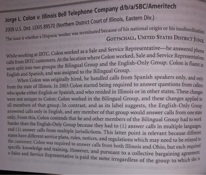 explain. The issue is whether a Hispanic worker