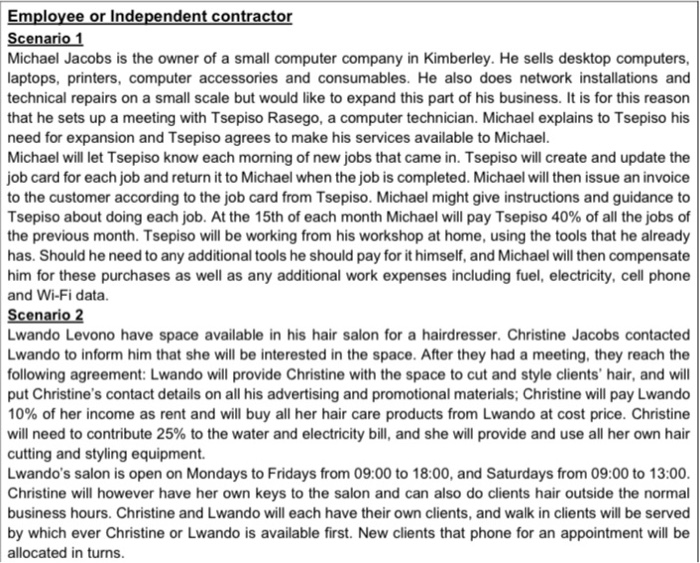 Critically discuss whether Tsepiso Rasego and