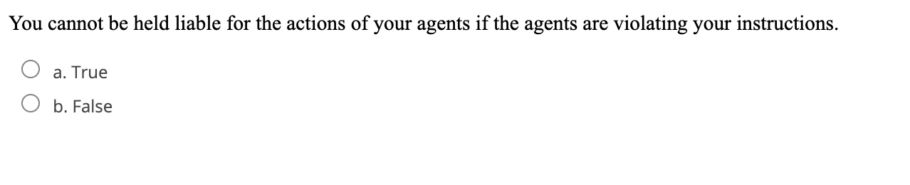 You cannot be held liable for the actions of your