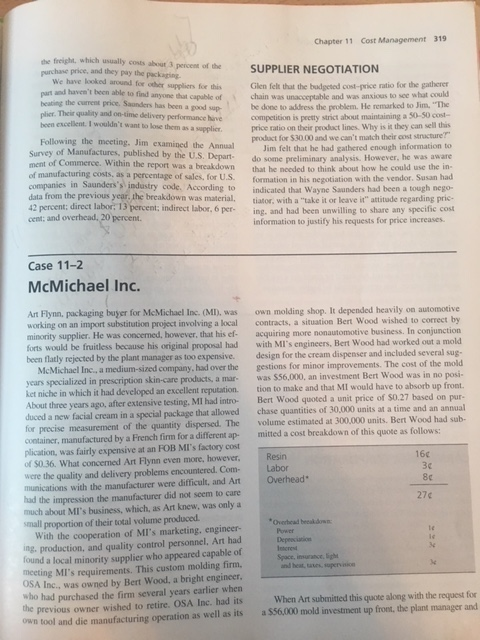 Case Analysis 2: Case 11-1 Deer Cost Management