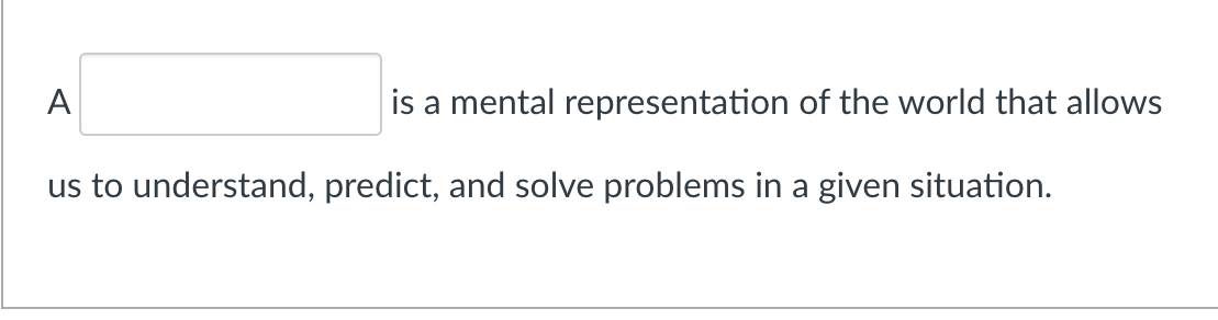 Please help me is a mental representation of the