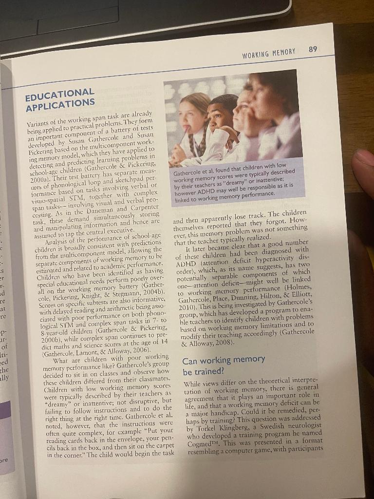 Can working memory be trained? The answer to this