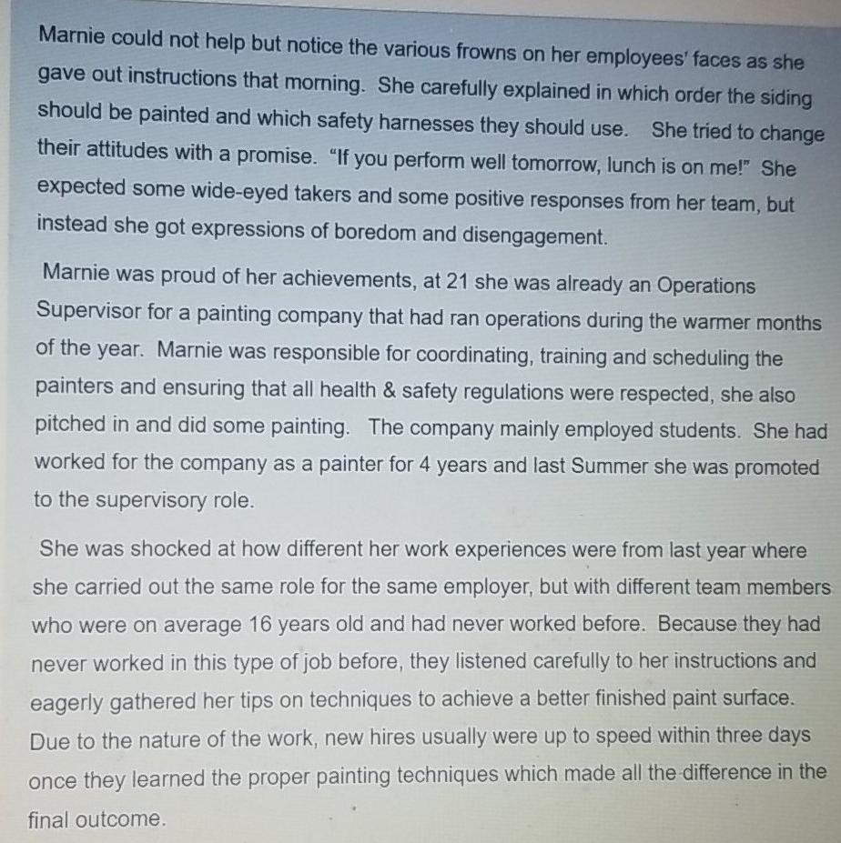 Marnie could not help but notice the various