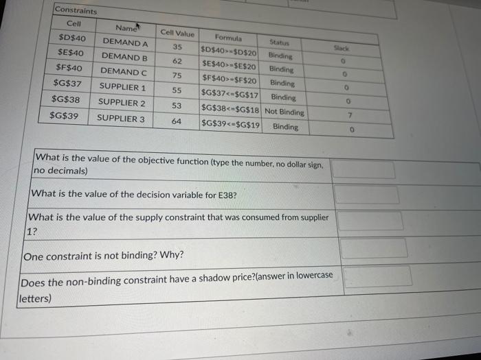Question 29 Use the tables below to answer the