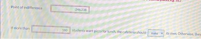 show work if possible please The school cafeteria