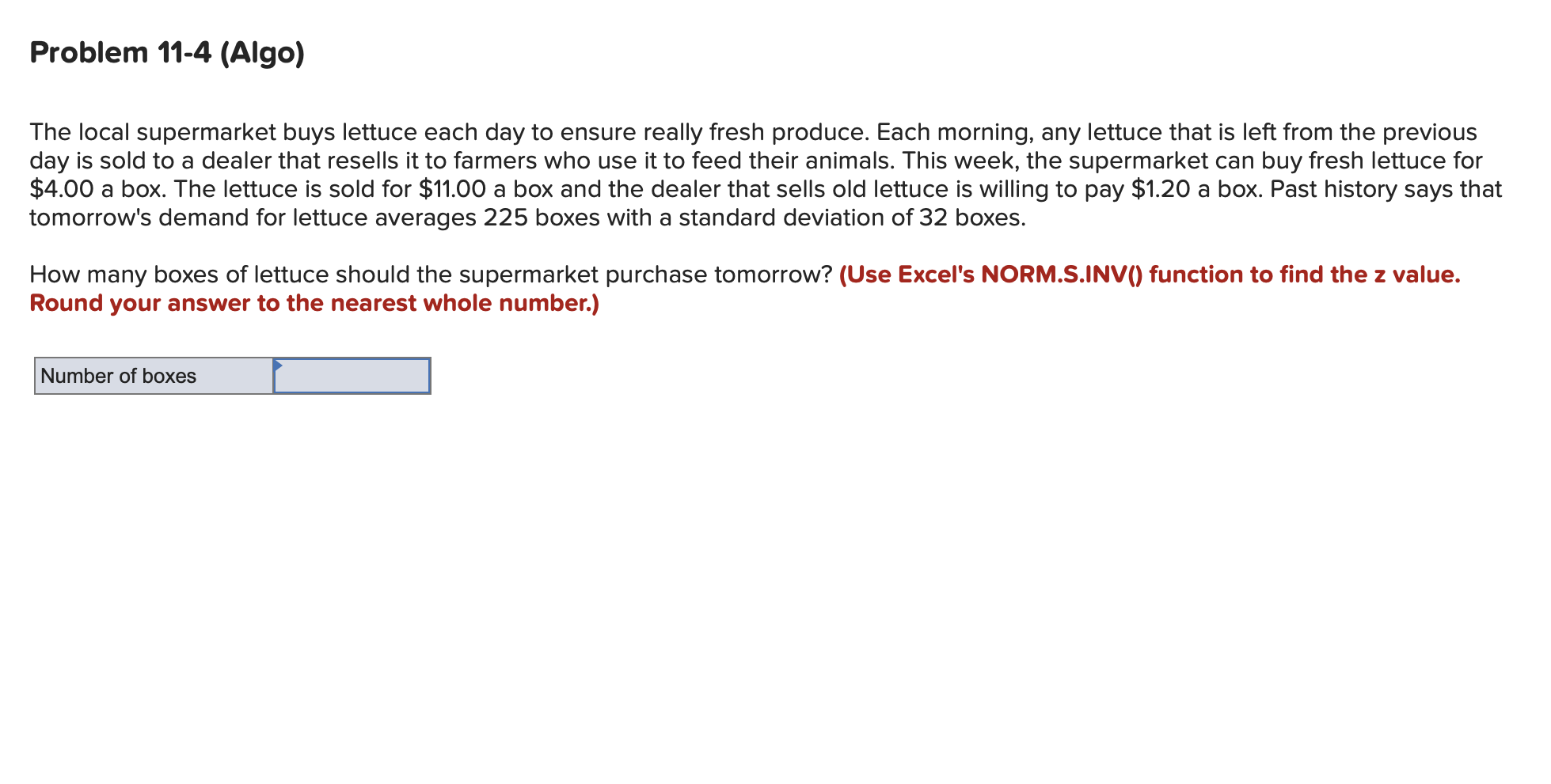 The local supermarket buys lettuce each day to