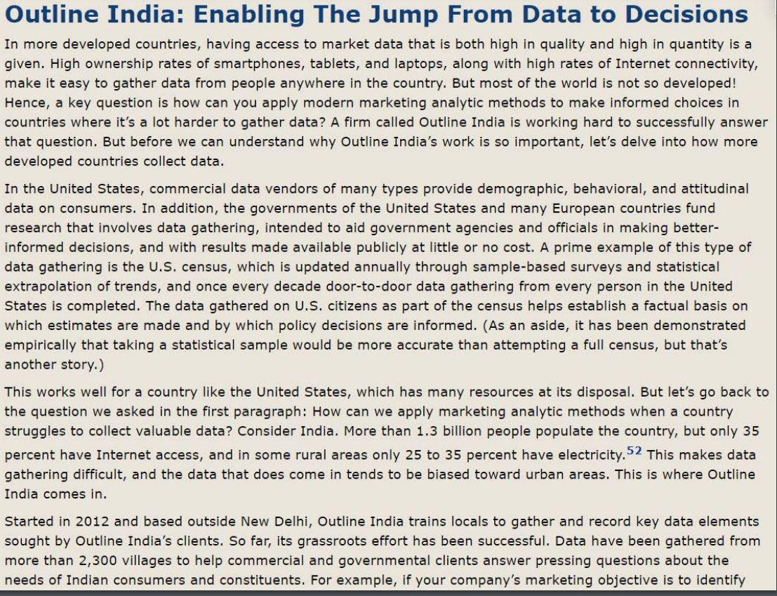 Discuss the global strategy of Outline India.