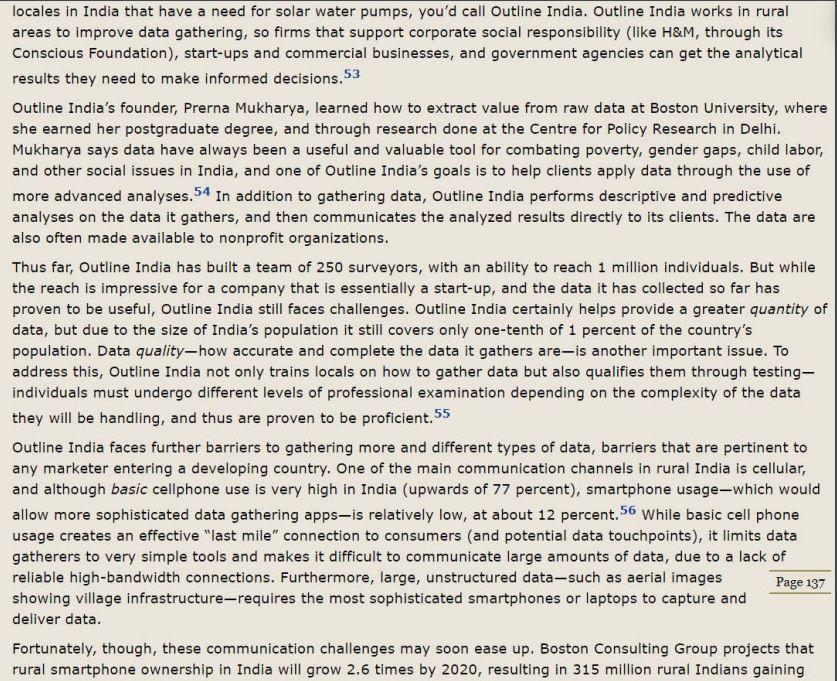 Discuss the global strategy of Outline India.