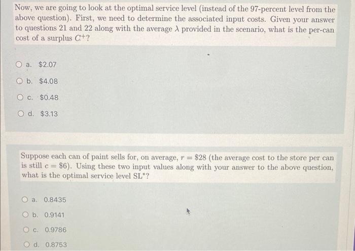 27&28 A local paint store uses a (Q, R) inventory