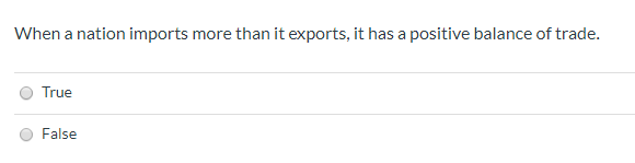 When a nation imports more than it exports, it