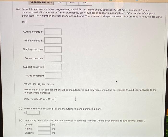A linear programming computer package is needed.