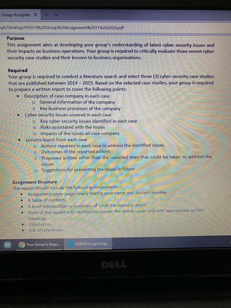 Purpose This assignment aims at developing your