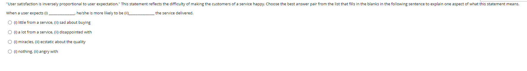 "User satisfaction is inversely proportional to