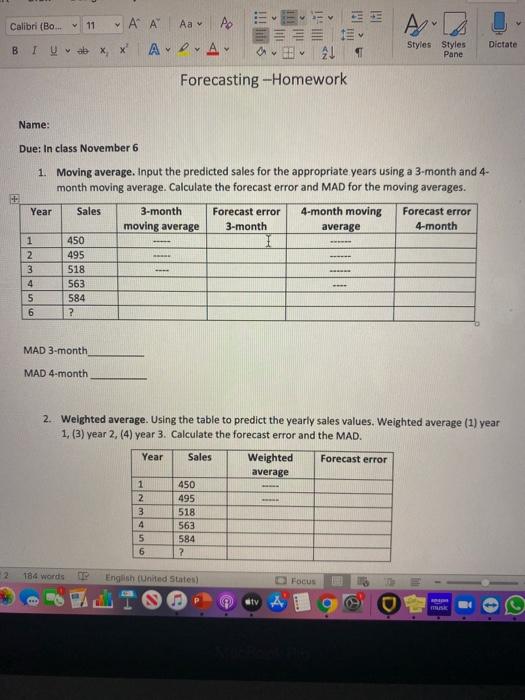 Calibri (Bo.. 11 Dictate B Aa ApS EEEE E ADA a21