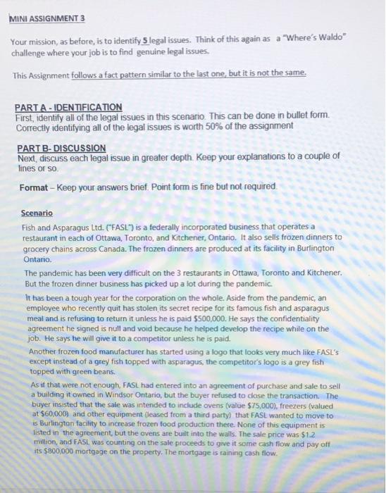 MINI ASSIGNMENT 3 Your mission, as before, is to