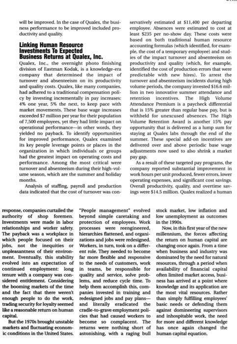 Based on the article, answer the following