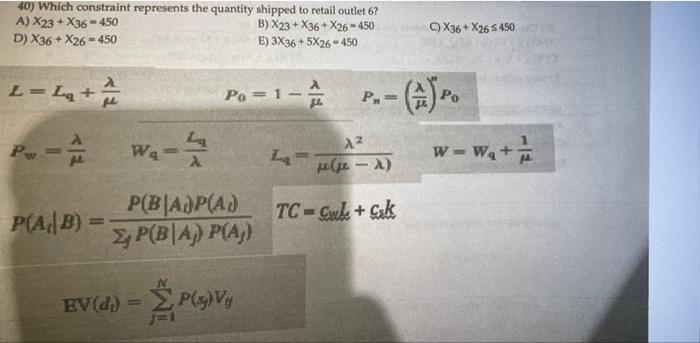 40) Which constraint represents the quantity