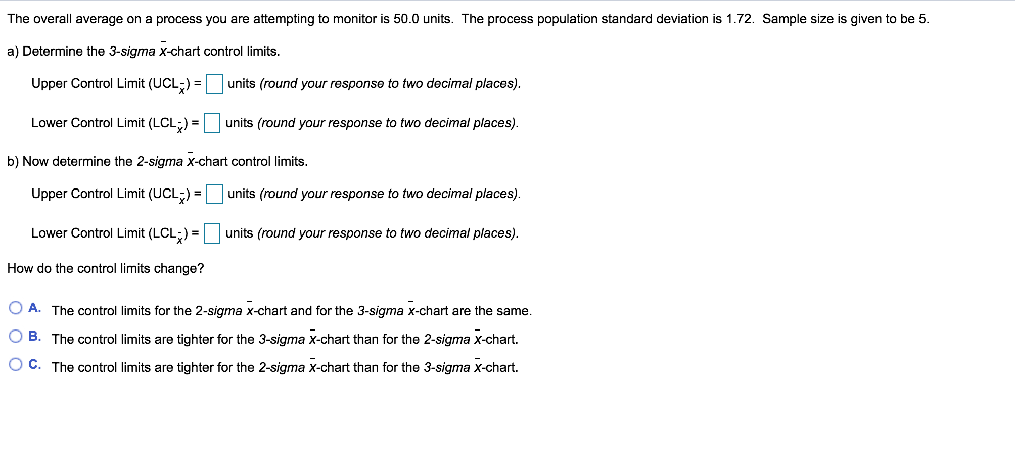 The overall average on a process you are