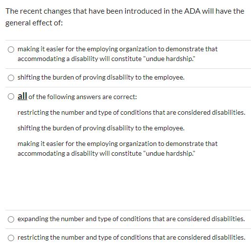 The recent changes that have been introduced in