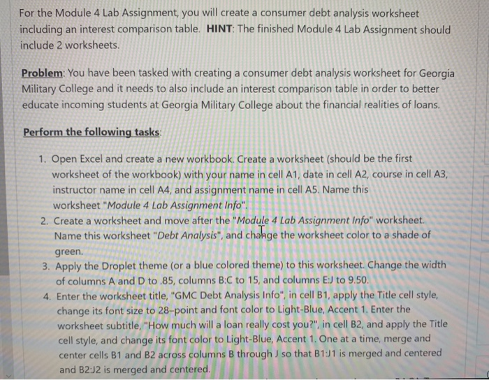 Please create this worksheet. Will rate good. For