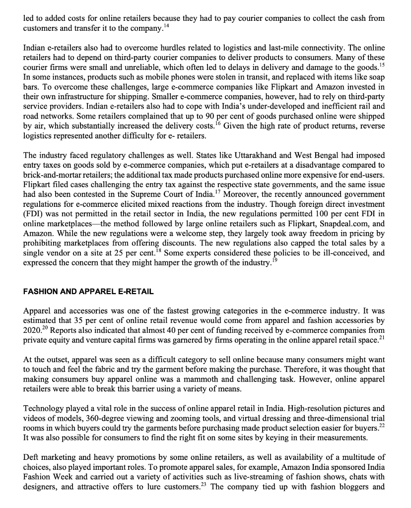 After reading the case study answer the following