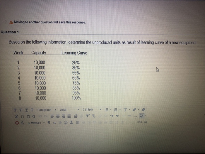 > Moving to another question will save this