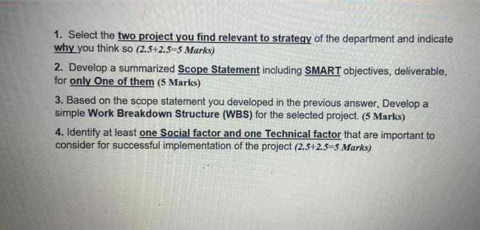 Note: this is a PROJECT MANAGEMENT question
