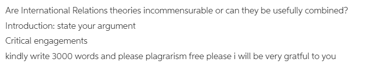 Are International Relations theories