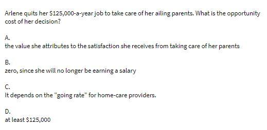 Arlene quits her $125,000-a-year job to take care