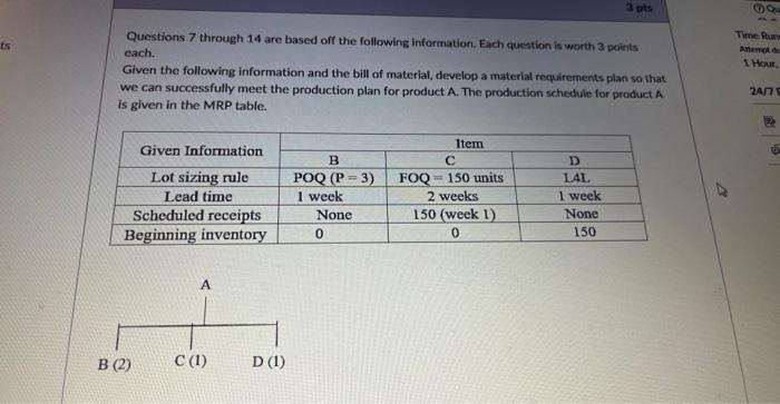 i need the answer fir Q9 Questions 7 through 14