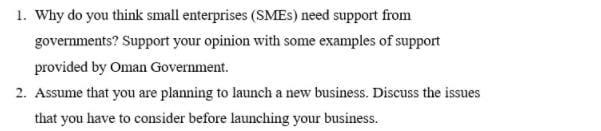 Title: entrepreneurship 1. Why do you think small