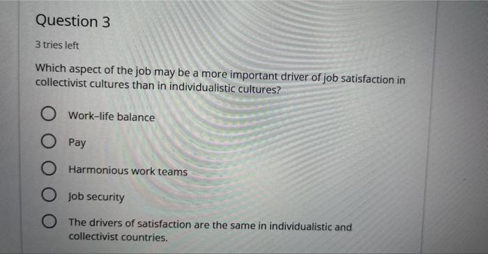 Which aspect of the job may be a more important