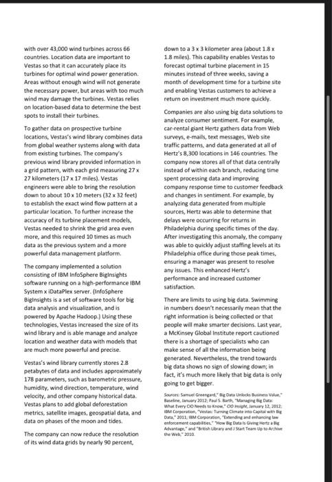 MIS 201/ISY 102 CASE STUDY II BIG DATA, BIG