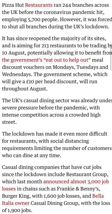 Based on this article. Write up your report by