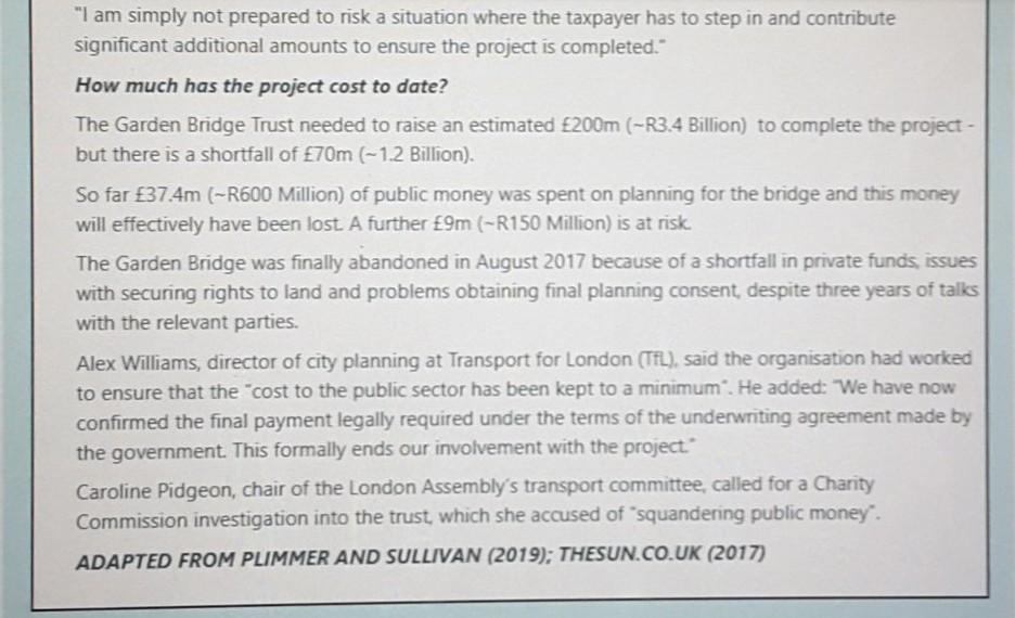 read the case study and answer the questions that