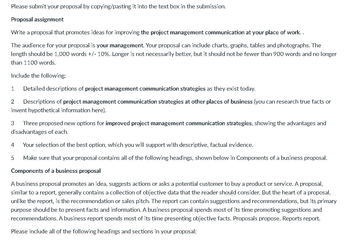 Please submit your proposal by copying/pasting it