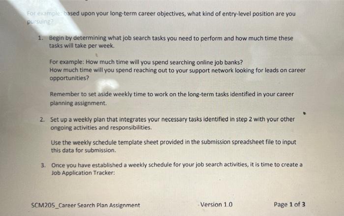 For example based upon your long-term career