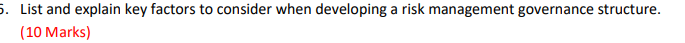 5. List and explain key factors to consider when